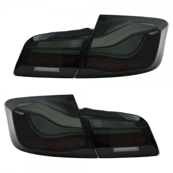 Voll LED Rückleuchten für BMW F10 Limo Bj. 10-16 Smoke in OLED Technik dynamischer Blinker
