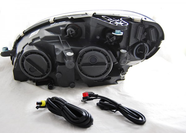 Scheinwerfer DRL LED Tagfahrlicht für Mercedes C-Klasse W204 Bj. 07-10 Schwarz