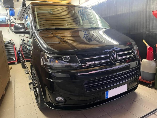 Voll LED Scheinwerfer Tagfahrlicht für VW T5 GP Facelift Bj. 10-15 Schwarz mit dynamischem LED Blink