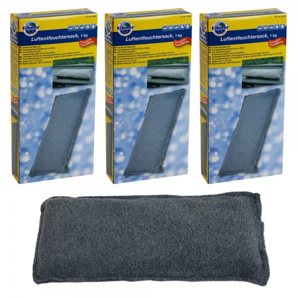 3x 1kg Luftentfeuchter Entfeuchter Granulat Auto KFZ Haus Wohnwagen und Keller
