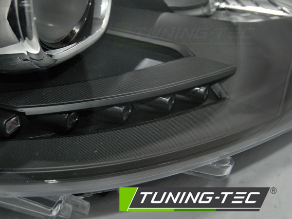 Scheinwerfer DRL LED Tagfahrlicht für VW T5 GP Facelift Bj. 10-15 Schwarz