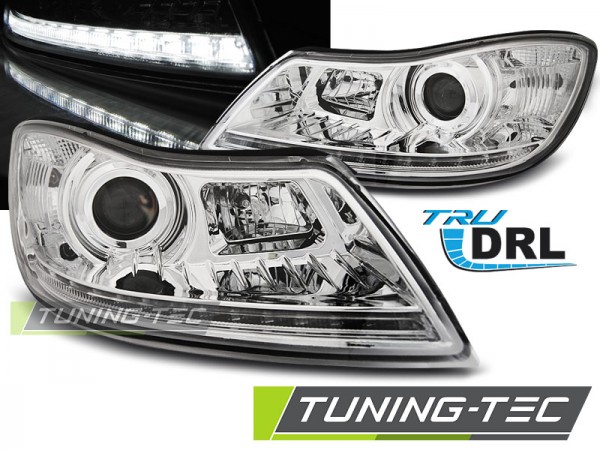 Scheinwerfer DRL LED Tagfahrlicht für Skoda Octavia 2 (1Z Facelift) Bj. 09-12 Chrom