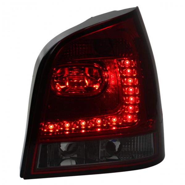 LED Rückleuchten in 6R Look für VW Polo 9N3 Bj. 05-09 Rot/Smoke