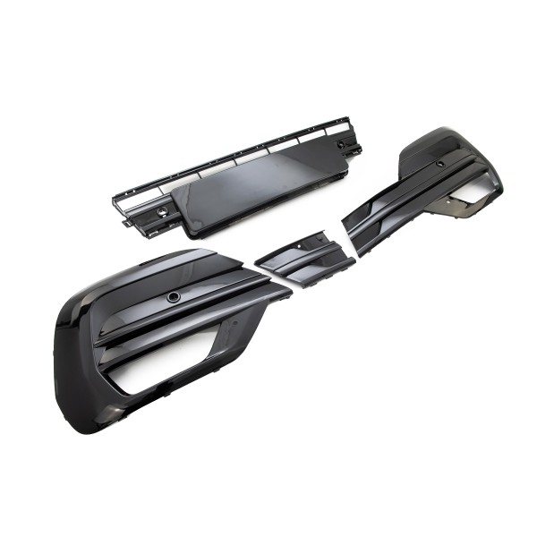 Stoßstange Gitter Blenden Set für VW T6.1 Bj. 19-24 Schwarz Glanz für 4 PDC