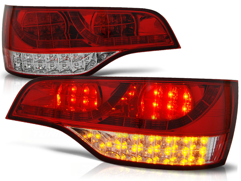 LED Rückleuchten für Audi Q7 4L Bj. 05-09 Rot/Chrom