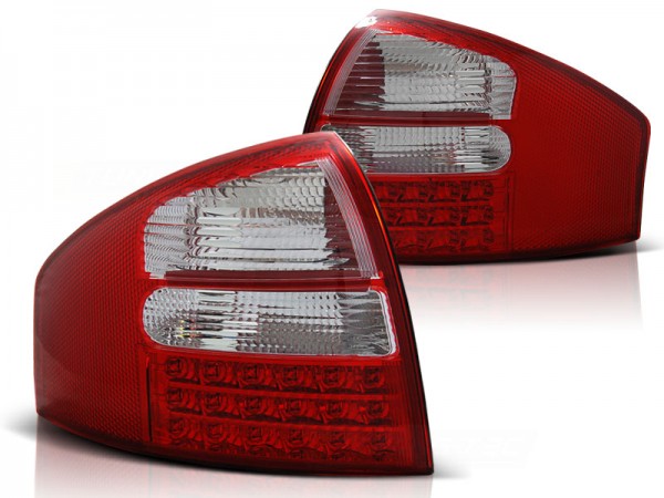 LED Rückleuchten für Audi A6 C5 4B Limo Bj. 97-04 Rot/Chrom