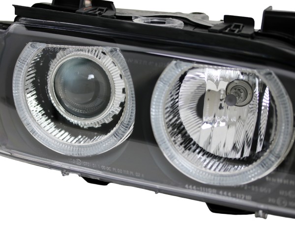 Xenon Scheinwerfer Angel Eyes für BMW 5er E39 Bj. 95-00 Schwarz