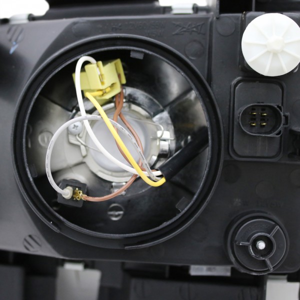 Scheinwerfer für VW T4 Bus Multivan Bj. 96-03 Schwarz langer Vorderwagen