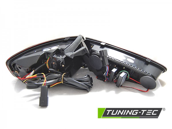 Voll LED Lightbar Rückleuchten für Audi A4 B8 (8K) Bj. 11-15 Rot/Chrom für Halogen