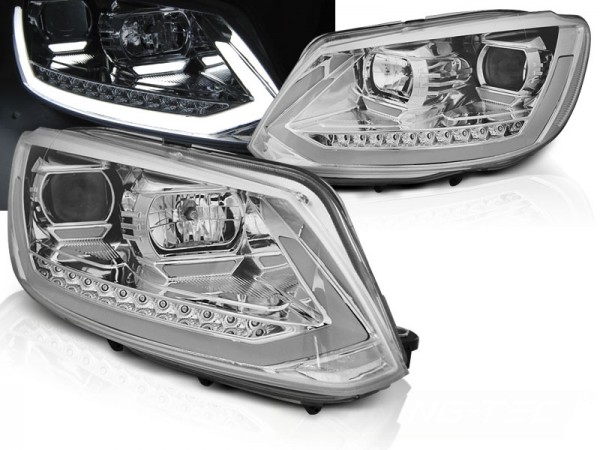 Scheinwerfer DRL LED Tagfahrlicht für VW Touran 1T3 / Caddy 3 Bj. 10-15 Chrom