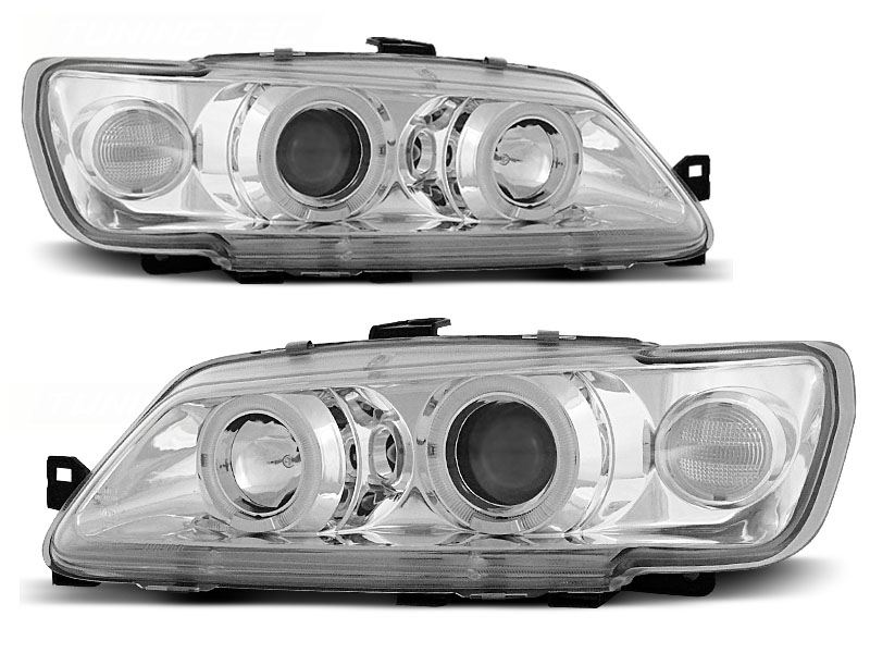 Scheinwerfer Angel Eyes für Peugeot 306 Bj. 93-97 Chrom