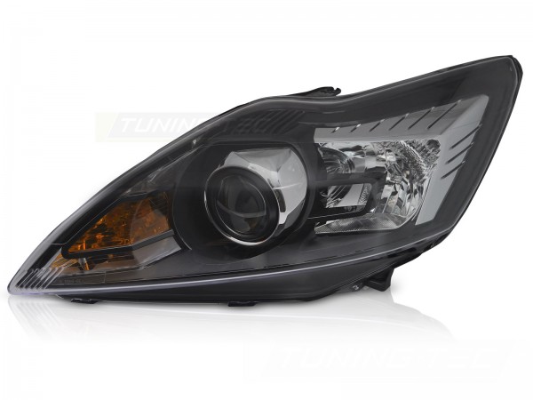 Scheinwerfer Halogen Set für Ford Focus MK2 Bj. 08-10 Schwarz Kurvenlicht