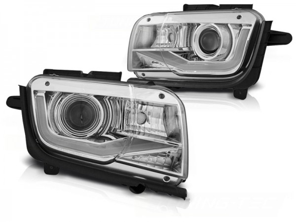 Scheinwerfer LED Tagfahrlicht Optik für Chevrolet Camaro Bj. 09-13 Chrom LTI