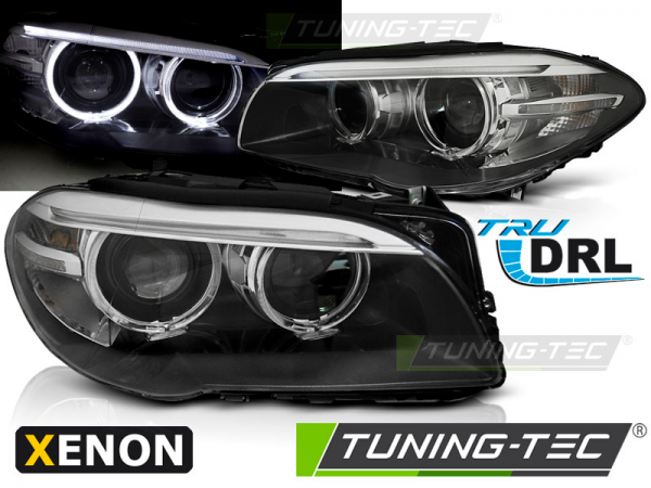 Xenon Scheinwerfer DRL LED Tagfahrlicht für BMW 5er F10 F11 Bj. 10-13 Schwarz