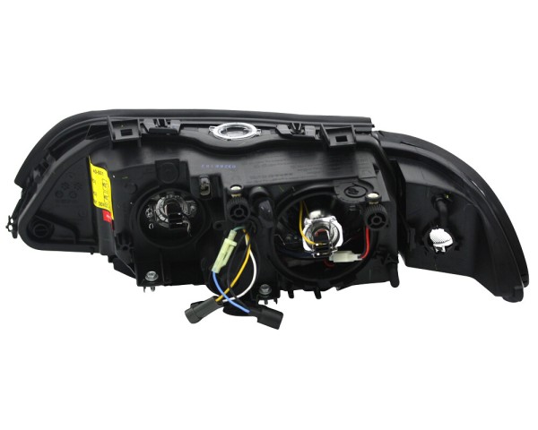 Scheinwerfer Angel Eyes für BMW 5er E39 Bj. 95-00 Schwarz weiße LED Ringe