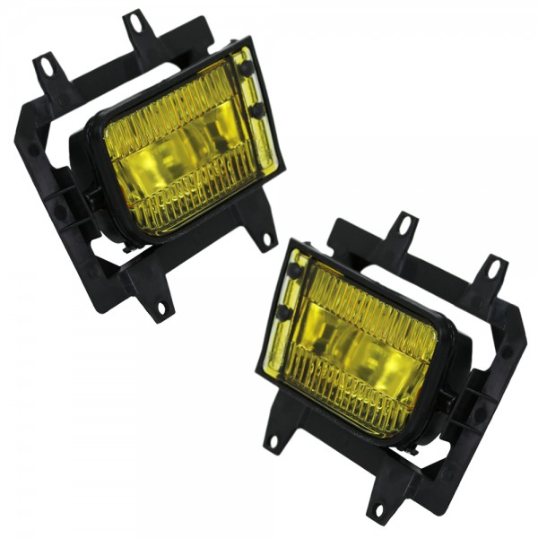 Nebelscheinwerfer Set Gelb + H3 Birnen für BMW E30 Facelift ab 1987