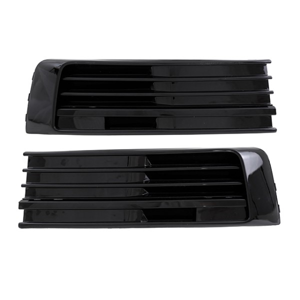 Set Gitter Grill Einsatz Stoßstange für VW T6 Bj. 2015-2019 Schwarz Hochglanz