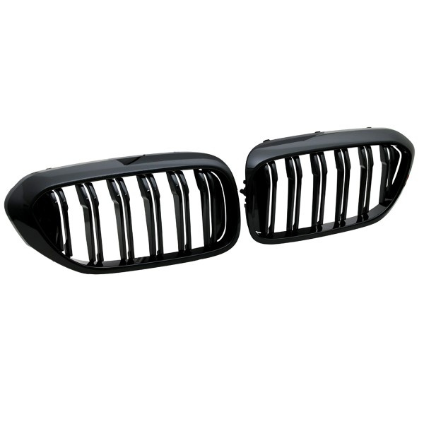 Nieren Kühlergrill 5er für BMW G30 G31 Limo Touring Schwarz Klavierlack Doppelsteg