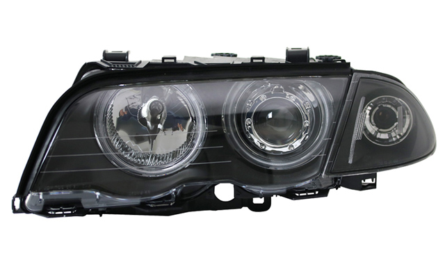 Scheinwerfer CCFL Angel Eyes für BMW 3er E46 Limo Touring Bj. 98-01 Schwarz, Bj. 1998-2001, Limo Touring, 3er E46, BMW, Scheinwerfer