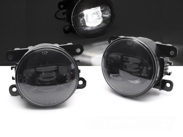 LED Nebelscheinwerfer Set Schwarz für Dacia Duster Logan Sandero Solenza