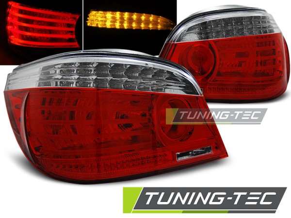 LED Rückleuchten für BMW E60 Limo Bj. 03-07 Rot/Chrom