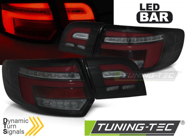 Voll LED Lightbar Rückleuchten für Audi A3 8P Sportback Bj. 04-08 Schwarz dynamischer Blinker