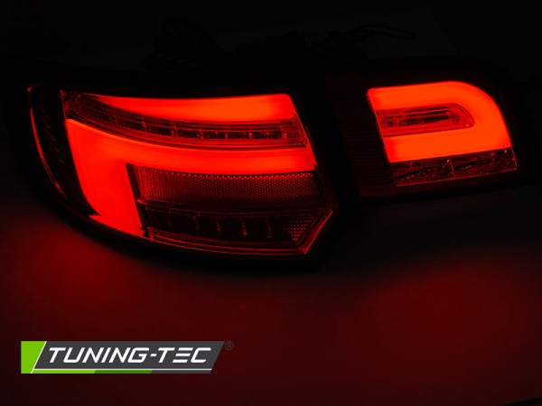 Voll LED Lightbar Rückleuchten für Audi A3 8P Sportback Bj. 08-12 Rot/Chrom dynamischer Blinker