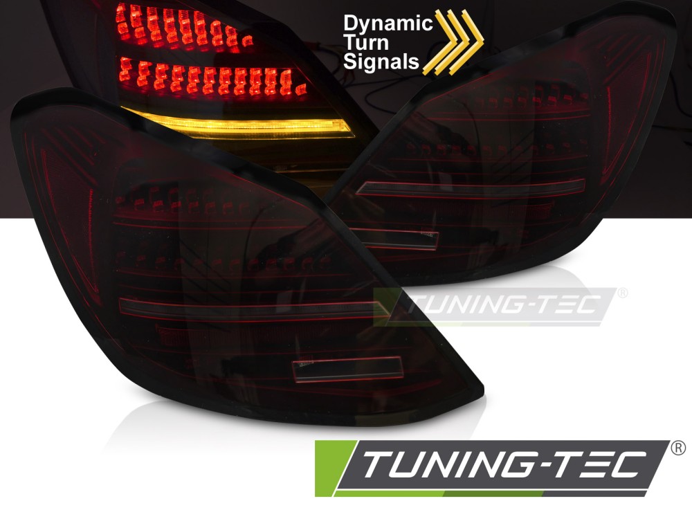 Voll LED Rückleuchten für Mercedes C-Klasse W205 Limo Bj. 14-21 Rot Smoke OE LED