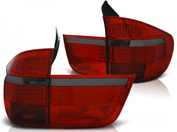LED Rückleuchten für BMW X5 E70 Bj. 07-10 Rot/Smoke