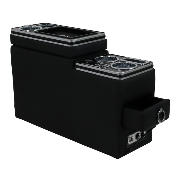 Chrom Edition USB Mittelkonsole Staufach für Citroen Spacetourer LED RGB Beleuchtung + Induktion