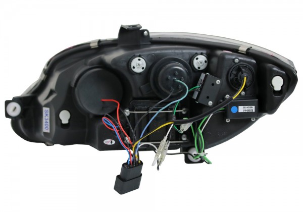 Scheinwerfer LED Tagfahrlicht Optik für Seat Leon 1P / Altea 5P / Toledo 5P Bj. 04-09 Schwarz