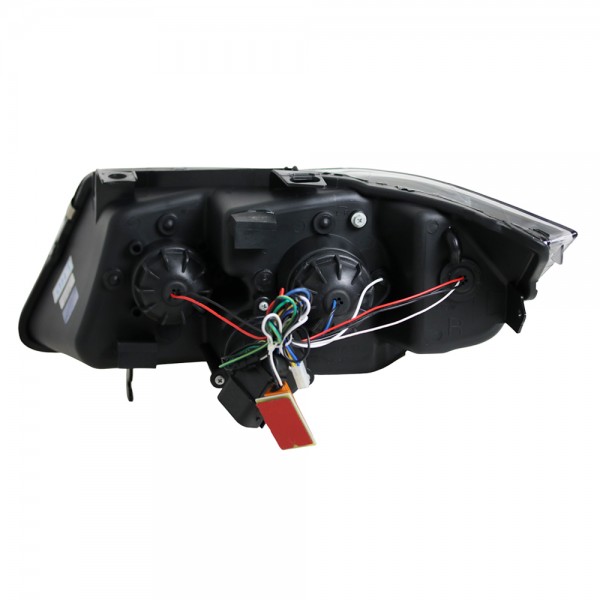 Scheinwerfer 3D Angel Eyes für BMW 3er E90 E91 Bj. 05-08 Schwarz mit LED Blinker