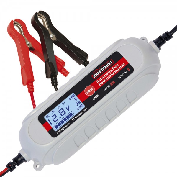 Dino KRAFTPAKET Batterieladegerät mit Batterietester 6V/12V 4A KFZ Auto Motorrad