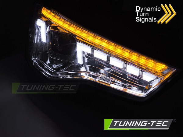 Xenon Scheinwerfer DRL LED Tagfahrlicht für Audi A5 8T 8F Facelift Bj. 11-16 Chrom