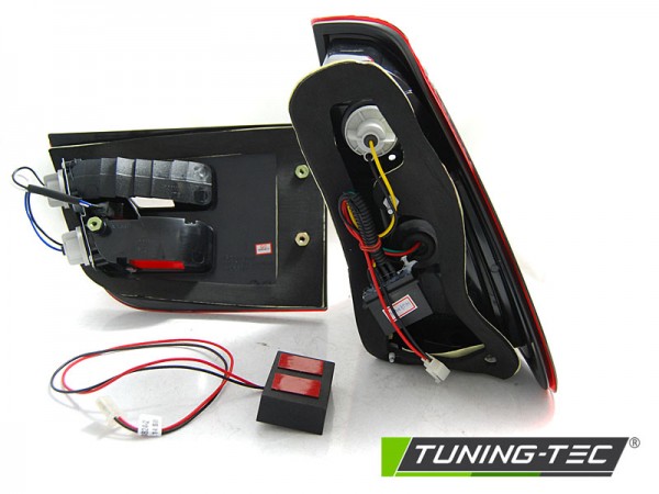 LED Lightbar Rückleuchten für BMW X5 E53 Bj. 99-03 Rot/Chrom