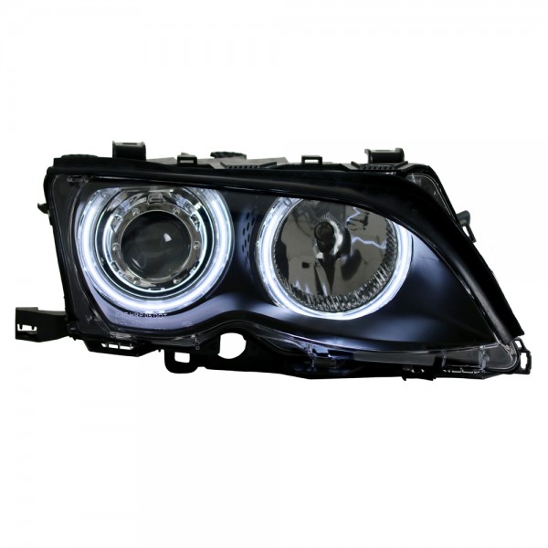 Scheinwerfer CCFL Angel Eyes für BMW 3er E46 Limo Touring Bj. 01-05 Schwarz