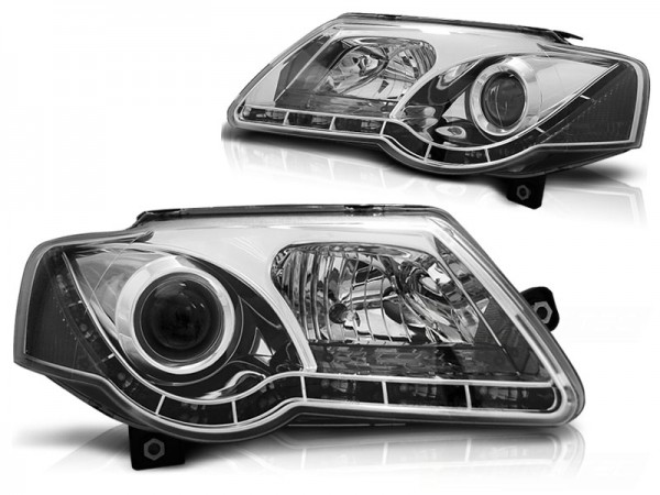 Scheinwerfer DRL LED Tagfahrlicht für VW Passat 3C B6 Bj. 05-10 Chrom