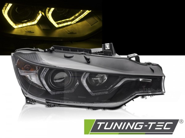 Scheinwerfer DRL Yellow LED Tagfahrlicht für BMW 3er F30 F31 Bj. 11-15 Schwarz