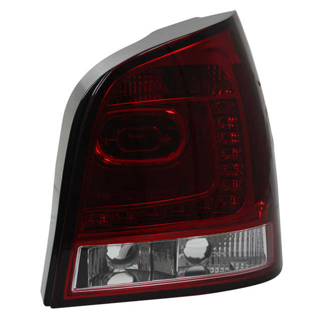 LED Rückleuchten Klarglas für VW Polo 9N Bj. 01-05 Rot/Chrom