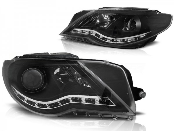 Scheinwerfer LED Tagfahrlicht Optik für VW Passat CC Bj. 08-12 Schwarz