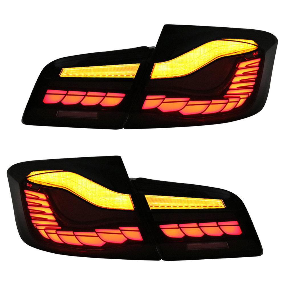 Voll LED Rückleuchten für BMW F10 Limo Bj. 10-16 Smoke in OLED Technik dynamischer Blinker