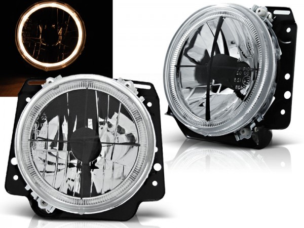 Scheinwerfer Angel Eyes für VW Golf 2 Bj. 83-92 Chrom mit Fadenkreuz