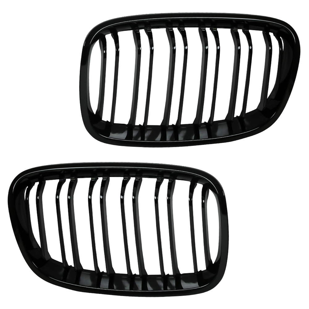 Nieren Kühlergrill 1er für BMW F20 F21 Bj. 2011-2015 Schwarz Klavierlack Doppelsteg