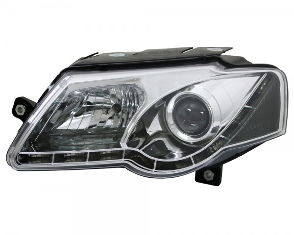 Scheinwerfer LED Tagfahrlicht Optik für VW Passat 3C B6 Bj. 05-10 Chrom