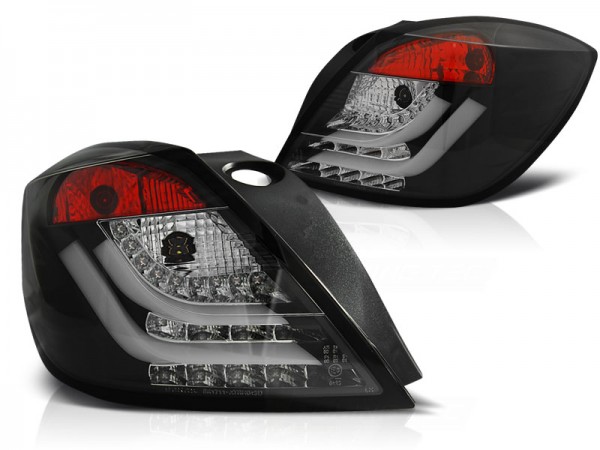 LED Lightbar Rückleuchten für Opel Astra H GTC (3-Türer) Bj. 04-09 Schwarz