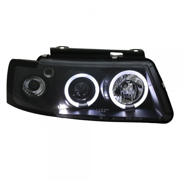 Scheinwerfer Angel Eyes für VW Passat 3B Bj. 96-00 Schwarz