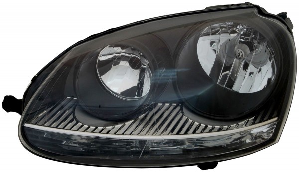 Scheinwerfer Halogen Set für VW Golf 5 + GTI Jetta 3 Bj. 03-09 Schwarz Motor H7