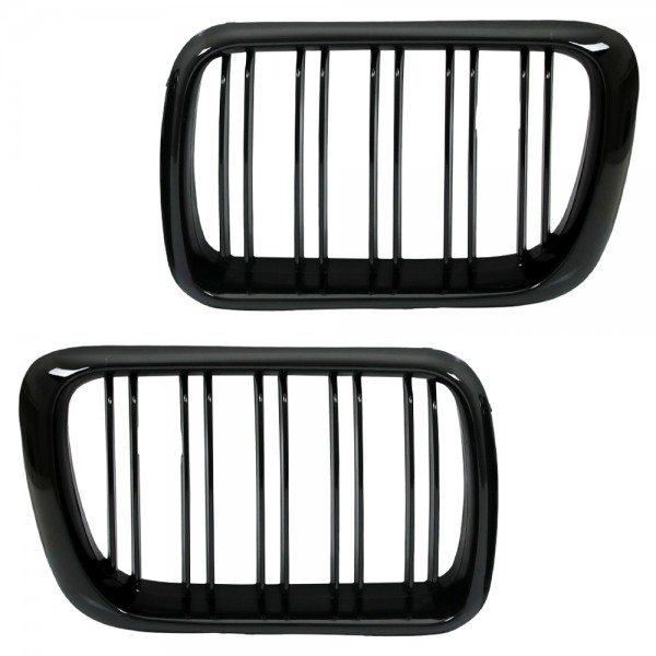 Nieren Kühlergrill Frontgrill für BMW E36 Bj. 96-99 Schwarz Klavierlack Doppelsteg