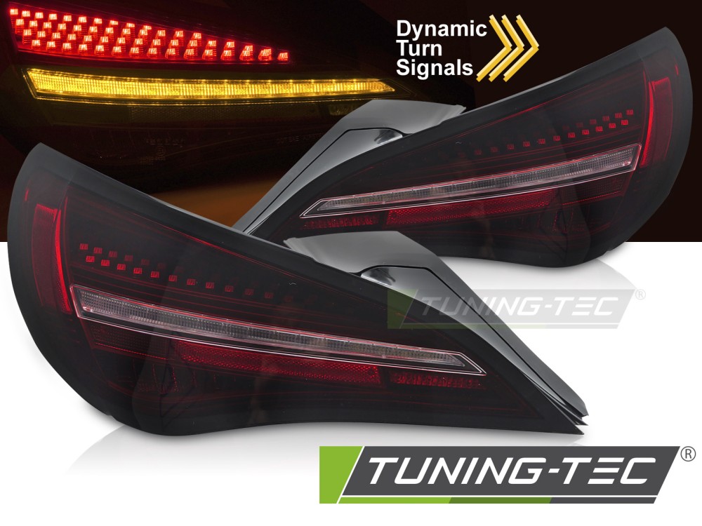 Voll LED Rückleuchten für Mercedes CLA C117 Bj. 13-16 Rot Chrom OE Halo