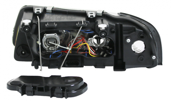 Scheinwerfer Angel Eyes für Audi A3 8L Facelift Bj. 00-03 Schwarz